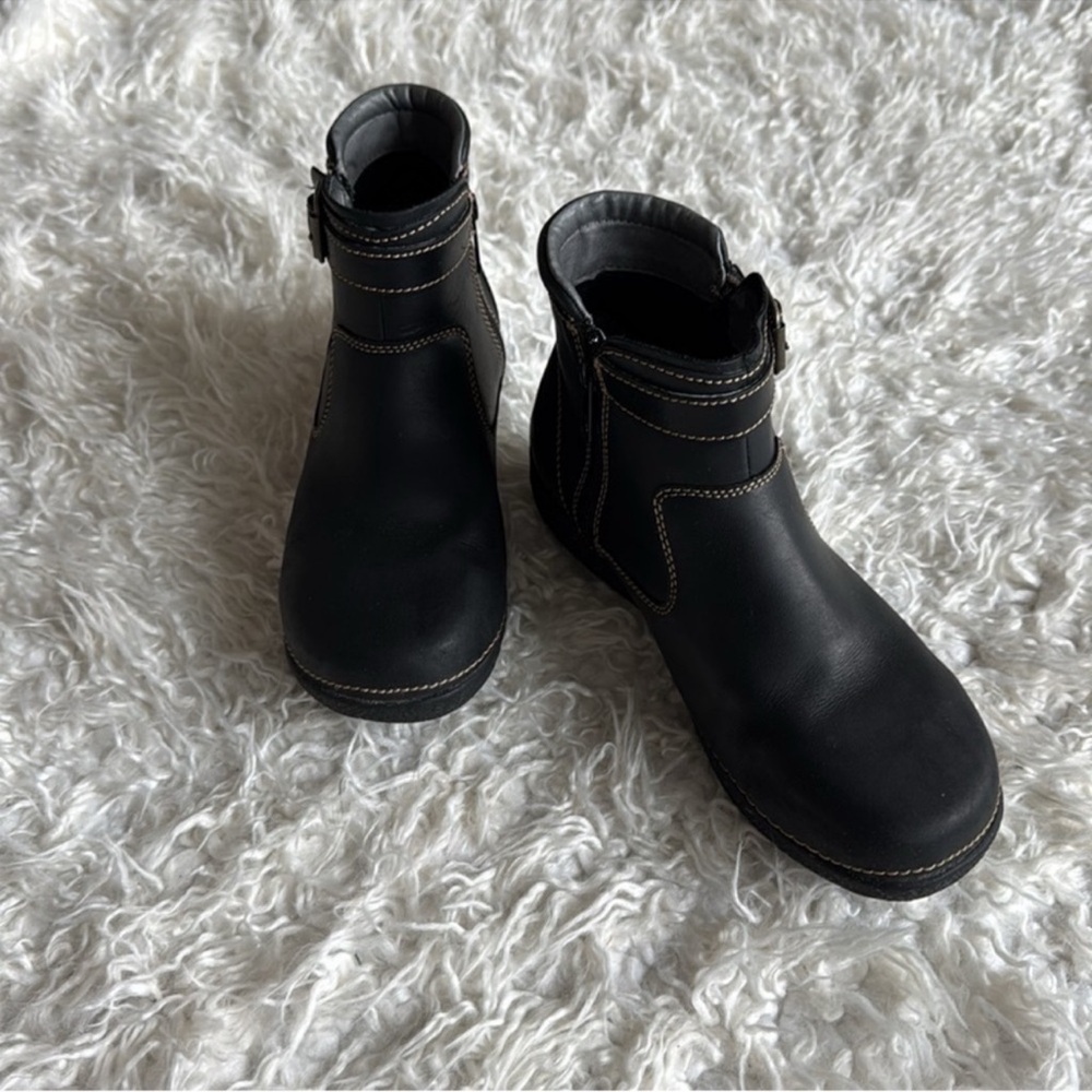 Duluth Trading Co Andina Leather Short Boots/Boots Sz 9 Black - Picture 2 of 12